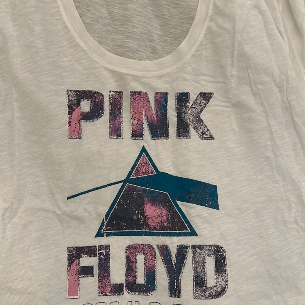 Victoria secret Pink white Pink Floyd shirt new size large nice VS Pink shirt L